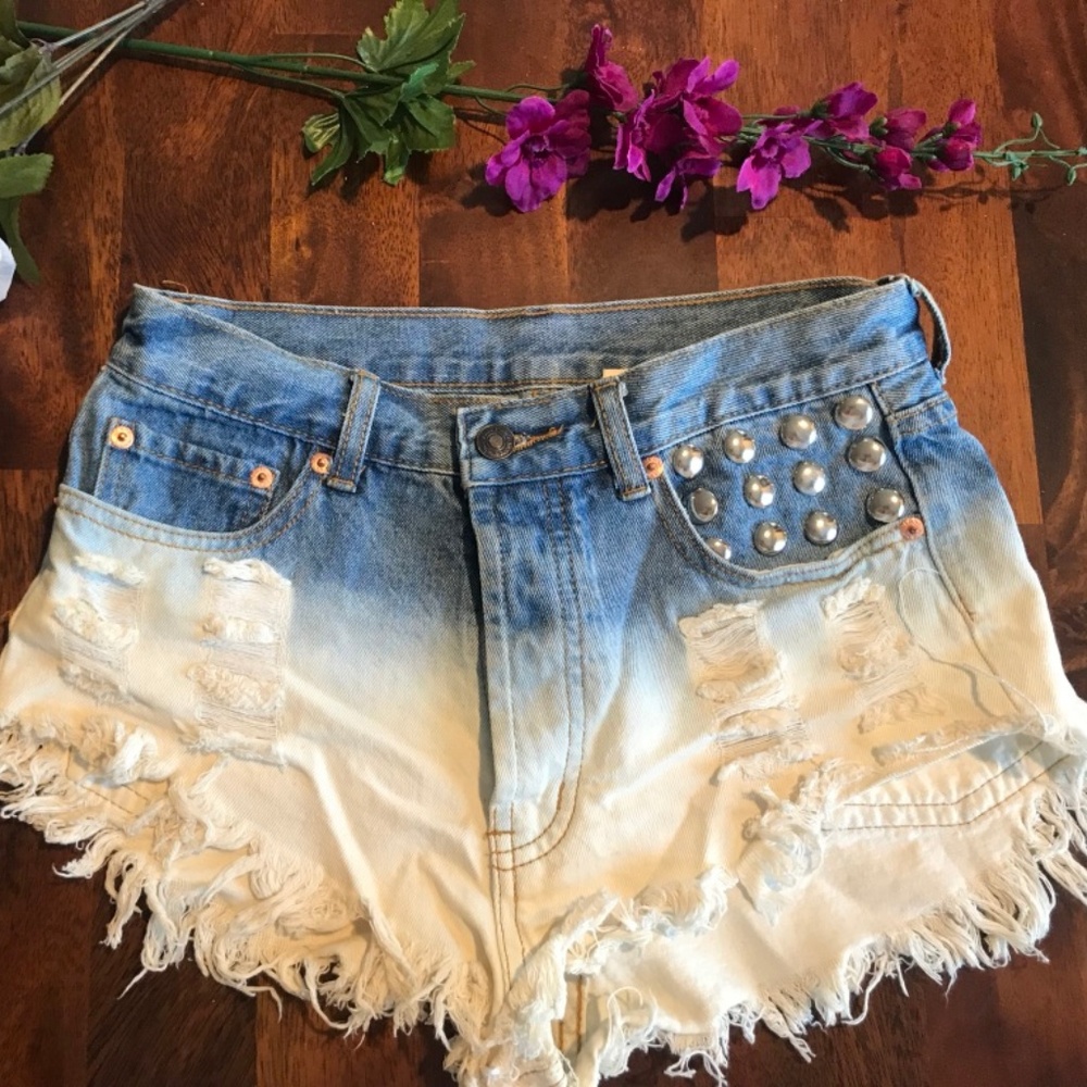 Stud Pocket Denim Shorts
